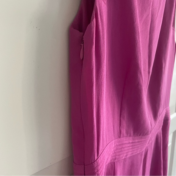 Tory Burch Leith Silk Georgette Elegant Magenta Sleeveless Dress 20143 - Picture 5 of 10